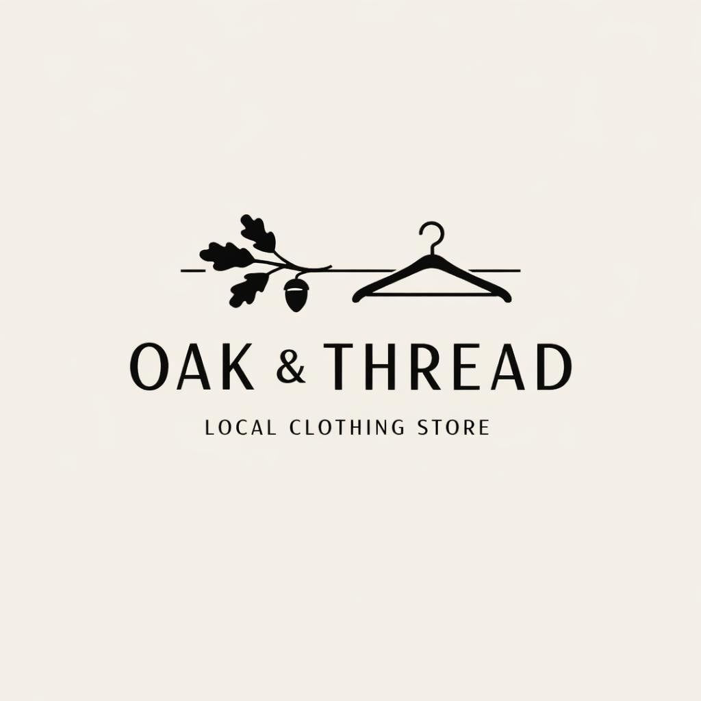 Minimalist local clothing store logo modern style